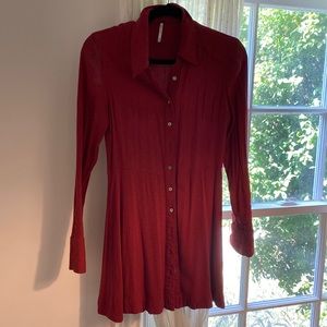 FREE PEOPLE - SHIRT MINI DRESS XS
